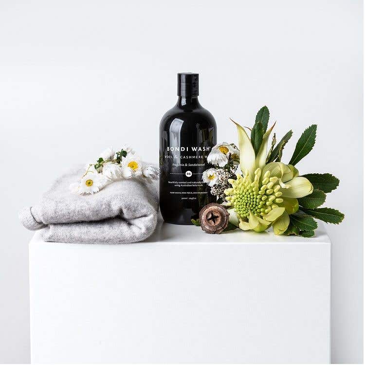 BONDI WASH 芳枸葉及檀香羊毛和喀什米爾洗衣精 500ml 澳洲芳枸葉防蟲抗菌與柔順護纖說明