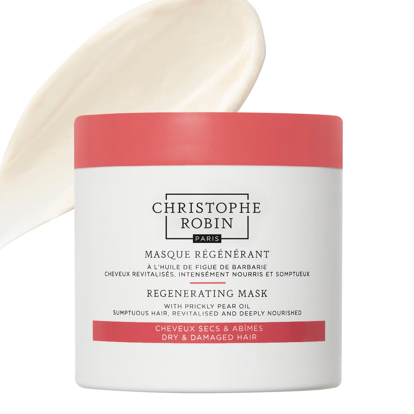 Christophe Robin 刺梨籽油柔亮修護髮膜 250ml 豐潤膏狀質地近照