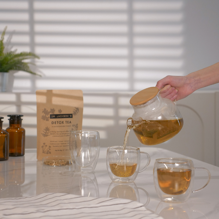 DR. JACKSON'S 清淨草本茶 40g 居家美顏養生茶飲沖泡情境照