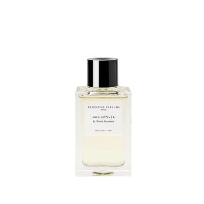 Essential Parfums 我的香根草淡香精 100ml 正面瓶身照，琴酒辛香木質調中性香水。