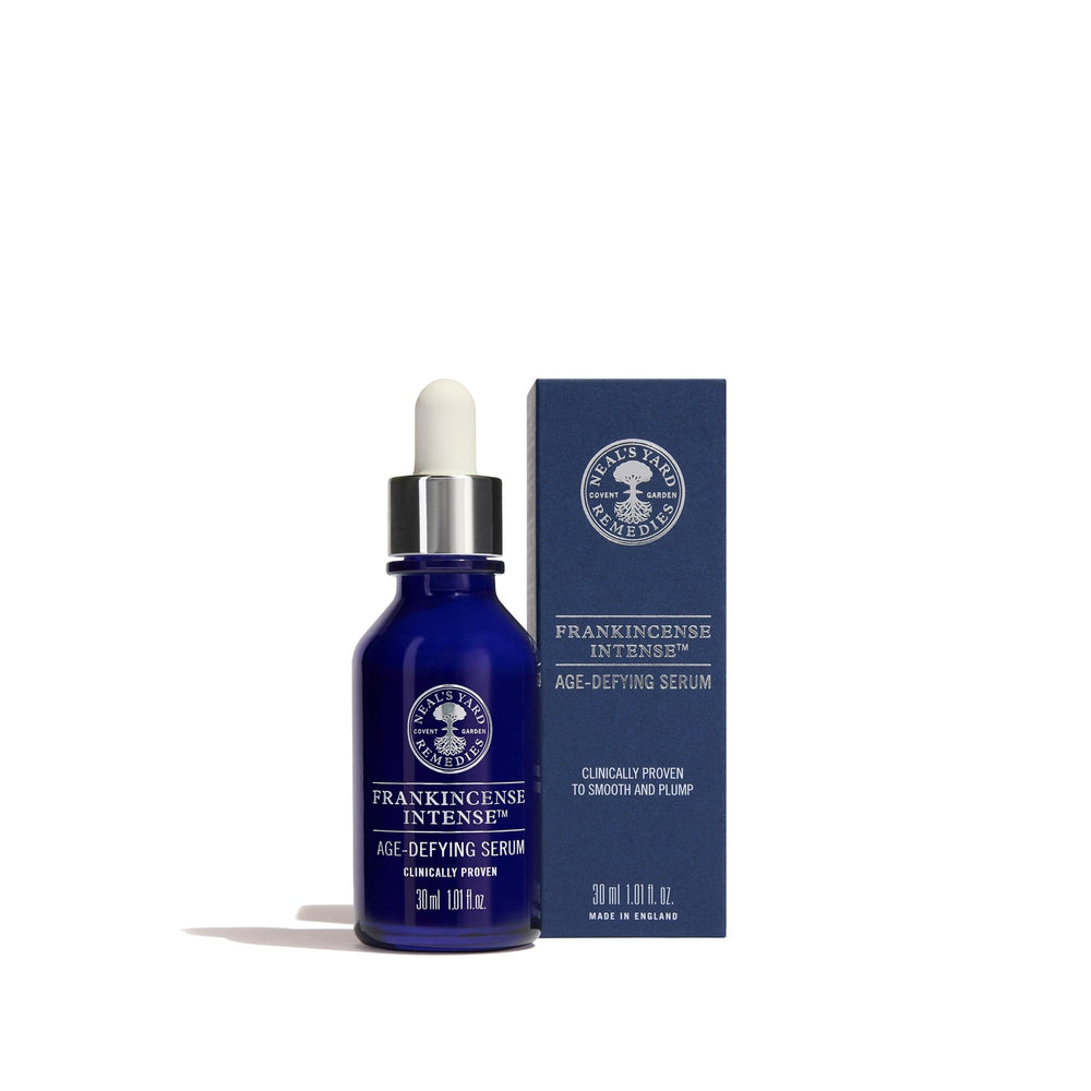 Neal's Yard Remedies 乳香緊緻精華 30ml 經典藍瓶與盒裝包裝