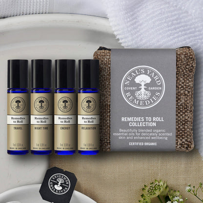 Neal's Yard Remedies 隨身芳療滾珠精華套裝 有機草本植物療癒意境圖